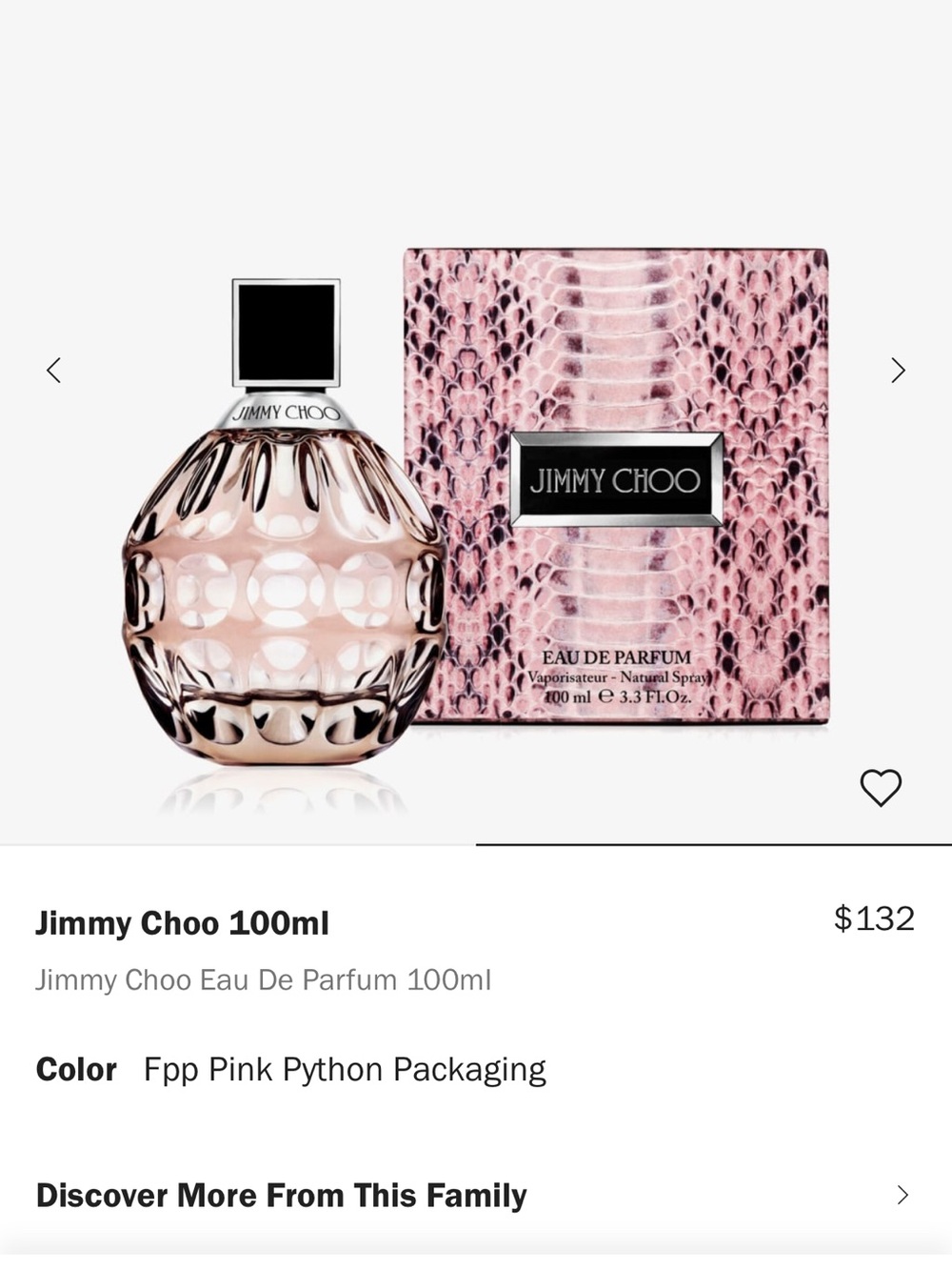 Jimmy Choo Pink Snake-Print Perfume 100ml
